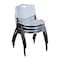 Cain Cain Round Table & Chair Set, Wood, Metal, Plastic Top, Grey TB42RNDGY47GY - alternate 3